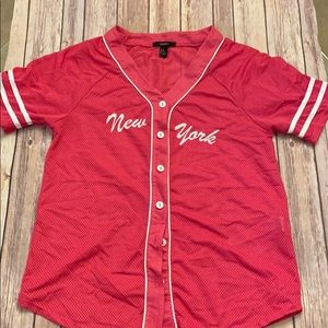 FOREVER 21 MESH JERSEY SZ MEDIUM